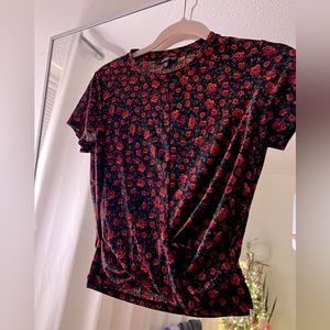 Floral top - with rouching